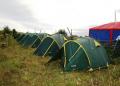 Палаточный лагерь для участников симпозиума «Проблемы сохранения культурно-исторического наследия в исторических ландшафтах Прикамья»